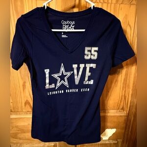 Cowboys Her Style Navy V-Neck T-Shirt
